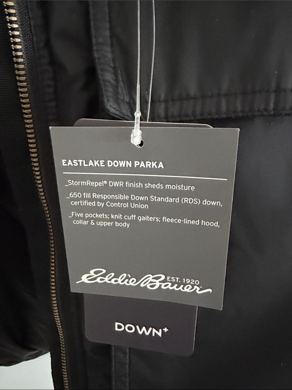 Eddie Bauer Women's Black Sherpa-Lined Puffer Coat - Large Tall - Picture 2 of 4